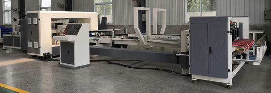 Qualität  Durable Automatic Folder Gluer Stitcher with PLC Control and 3 Year Warranty for Stable 200m/min Corrugated Box Production Fabrik