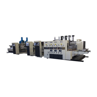 Qualität  Fully Automatic Inline Flexo Folder Gluer Casemaker with Rotary Die Cutter for Corrugated Carton Box Production Fabrik