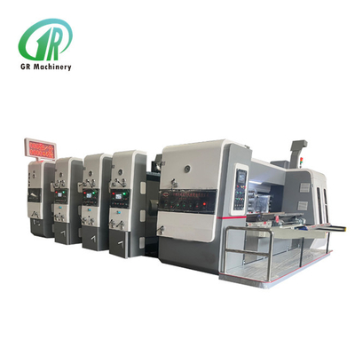 4 Farbgewölbte Karton Flexo-Druckmaschine mit dem Kerben stempelschneidenen 250pcs/min