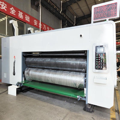 4 Farbgewölbte Karton Flexo-Druckmaschine mit dem Kerben stempelschneidenen 250pcs/min