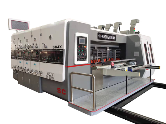 3 Farben Schlitze Die Schneiden Wellkarton Flexo Druckmaschine für Kartonboxen Herstellung