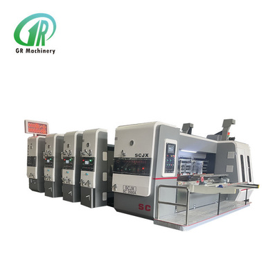 Flexo runzelte Karton-Drucken und Nutmaschine-Wellpappen-Drucker