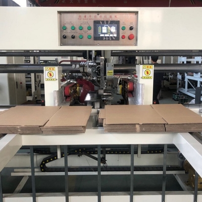 Doppelter Stück-Karton-Kasten-nähende Maschine benutzt für Wellpappe-Brett