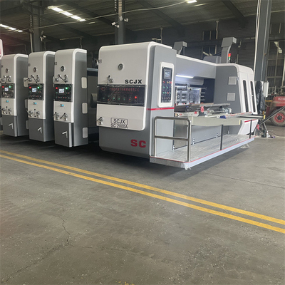 Gewölbtes Kartonfach Flexo-Druck-Slotting Rotary Die Cutting Stacker-Maschine