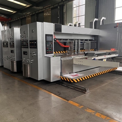 Leading Edge 2 Farben Tinte Flexo Druck Slotting Die Schneidmaschine mit Vibration Removal Stacker