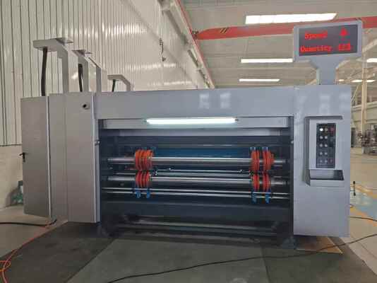 Automatische Schleuderkantenfütterung Flexo-Druck-Slotmaschine mit 100-130 m/min Geschwindigkeit und Präzision Druck für Wellkarton