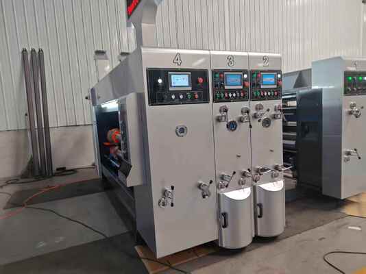 Automatische Schleuderkantenfütterung Flexo-Druck-Slotmaschine mit 100-130 m/min Geschwindigkeit und Präzision Druck für Wellkarton