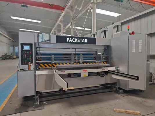 Automatische Flexodruck-Schlitzmaschine mit automatischer Zuführung und einer Geschwindigkeit von 100-130 m/min und 7-Zoll-Farb-Touchscreen-HMI
