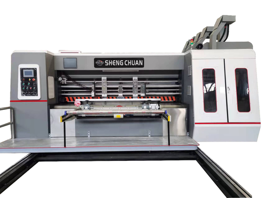 Vorderkante, die Flexo-Drucker-With Die Cutter-Doppelt-Farbe-Flexo-Drucker With Slotter einzieht