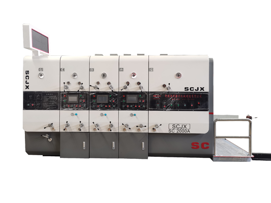 6 Farbe-Flexo-Druckmaschinen-gewölbter Karton Flexo-Druckmaschinen-Drucker Slotter Diecutter