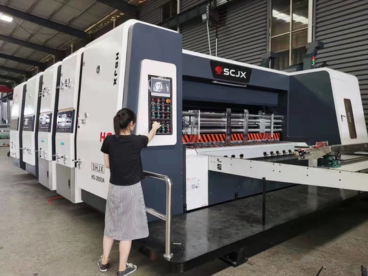 Flexo-Druckmaschine Karton IPACK automatische gewölbte für das Karton-Kasten-Kerben