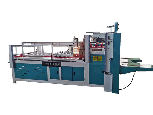 Halbautomatische Wellpappenschachtel-Faltklebemaschine 2800 mm maximale Größe Karton-Klebestation mit 60 m/min Arbeitsgeschwindigkeit